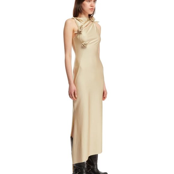 Coperni Gold Asymmetrical Gown with Slit - Picture 13 of 16